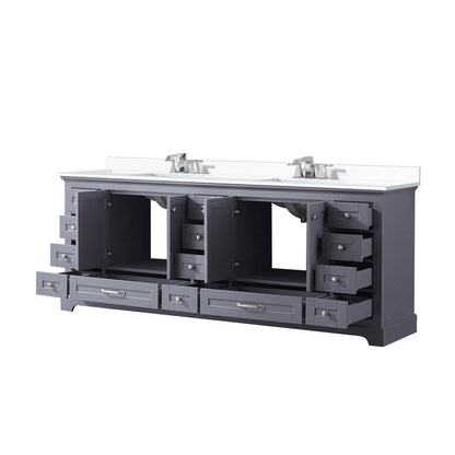 Dukes 84 in. W x 22 in. D Dark Grey Double Bath Vanity