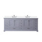 Dukes 84 in. W x 22 in. D Dark Grey Double Bath Vanity