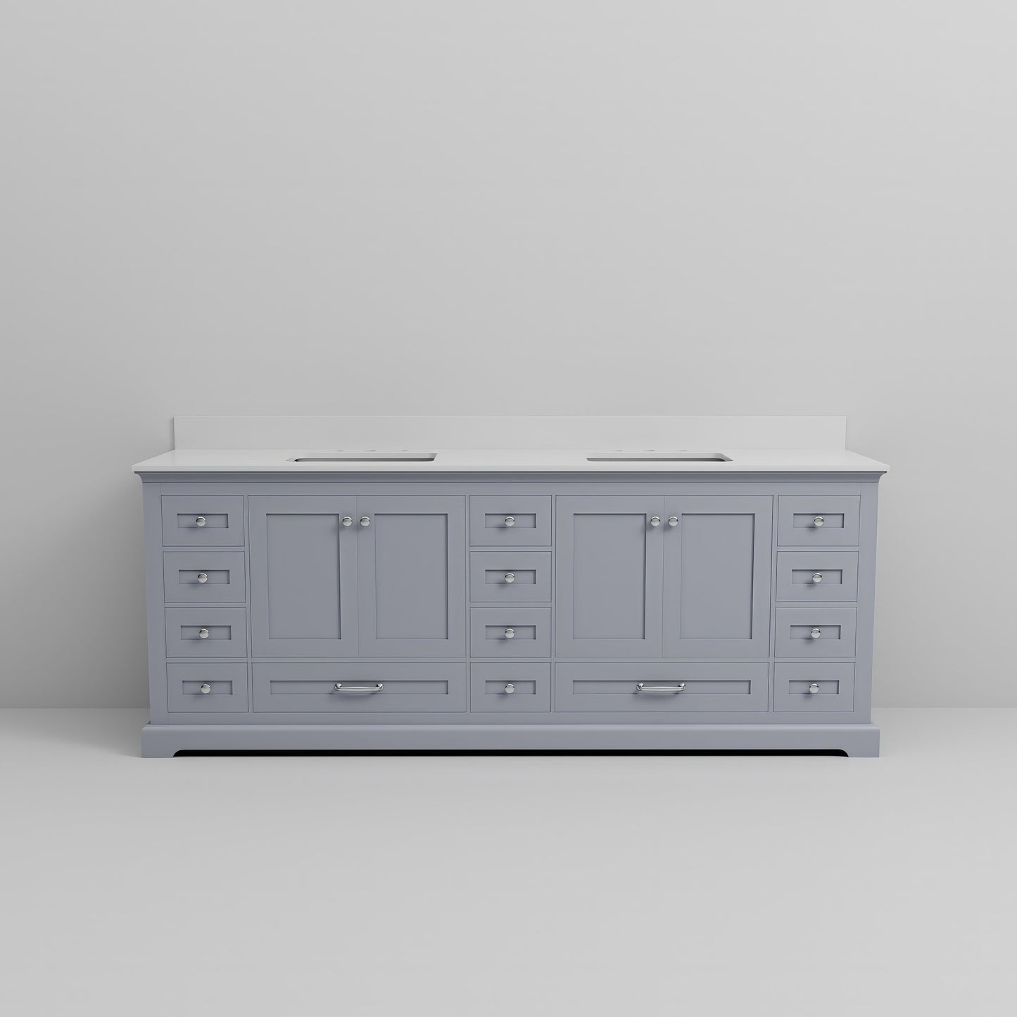 Dukes 84 in. W x 22 in. D Dark Grey Double Bath Vanity