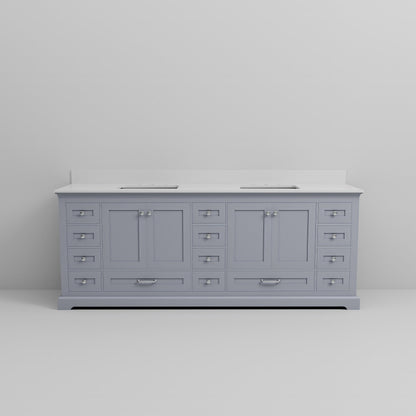 Dukes 84 in. W x 22 in. D Dark Grey Double Bath Vanity