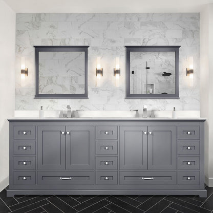 Dukes 84 in. W x 22 in. D Dark Grey Double Bath Vanity