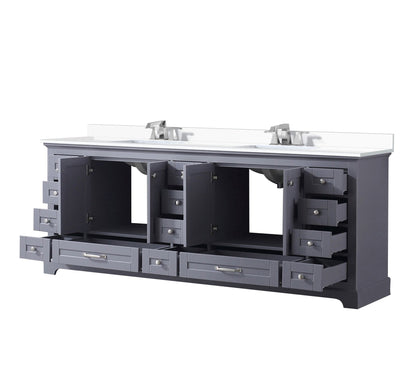 Dukes 84 in. W x 22 in. D Dark Grey Double Bath Vanity