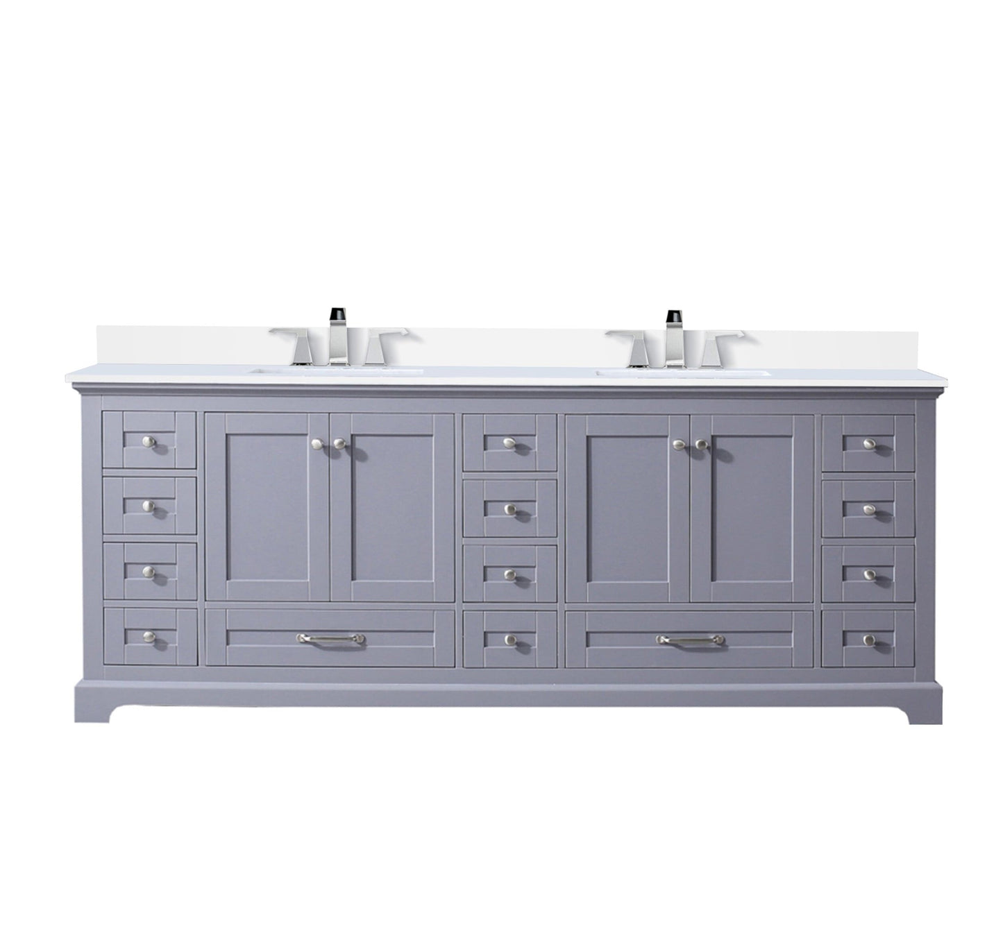 Dukes 84 in. W x 22 in. D Dark Grey Double Bath Vanity
