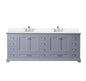 Dukes 84 in. W x 22 in. D Dark Grey Double Bath Vanity