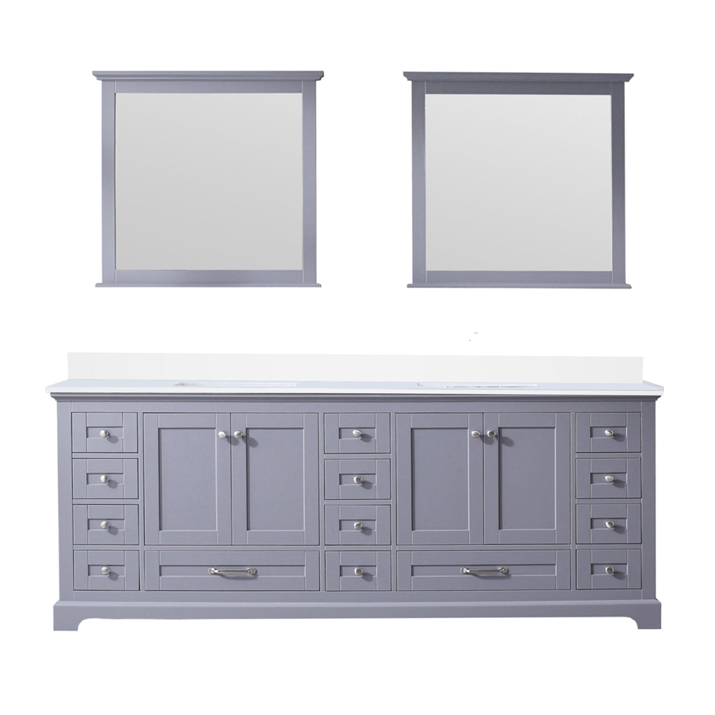 Dukes 84 in. W x 22 in. D Dark Grey Double Bath Vanity