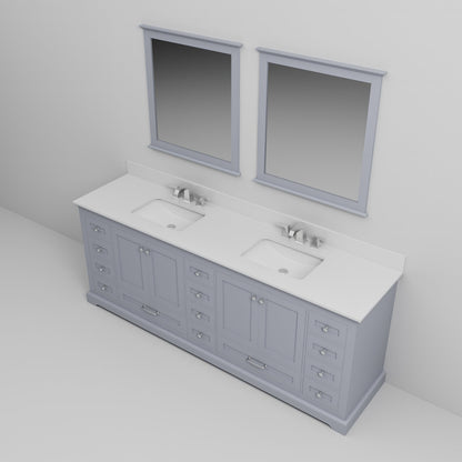 Dukes 84 in. W x 22 in. D Dark Grey Double Bath Vanity