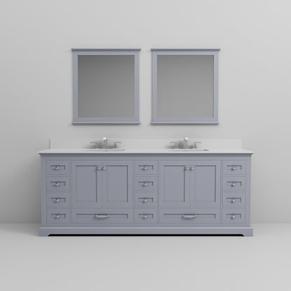 Dukes 84 in. W x 22 in. D Dark Grey Double Bath Vanity