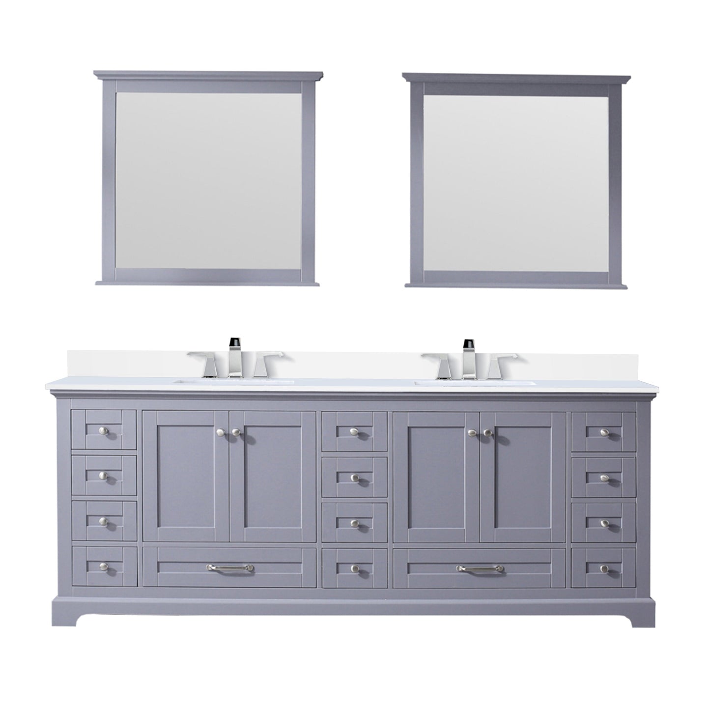 Dukes 84 in. W x 22 in. D Dark Grey Double Bath Vanity