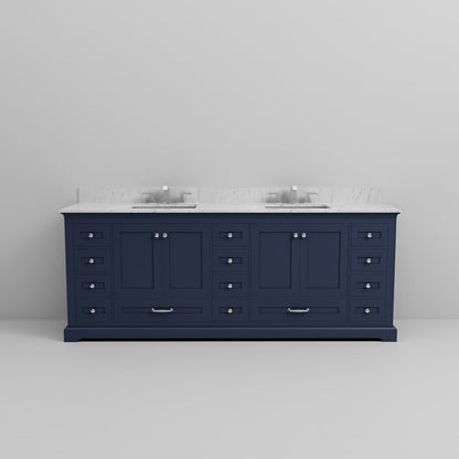 Dukes 84 in. W x 22 in. D Navy Blue Double Bath Vanity