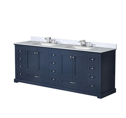 Dukes 84 in. W x 22 in. D Navy Blue Double Bath Vanity
