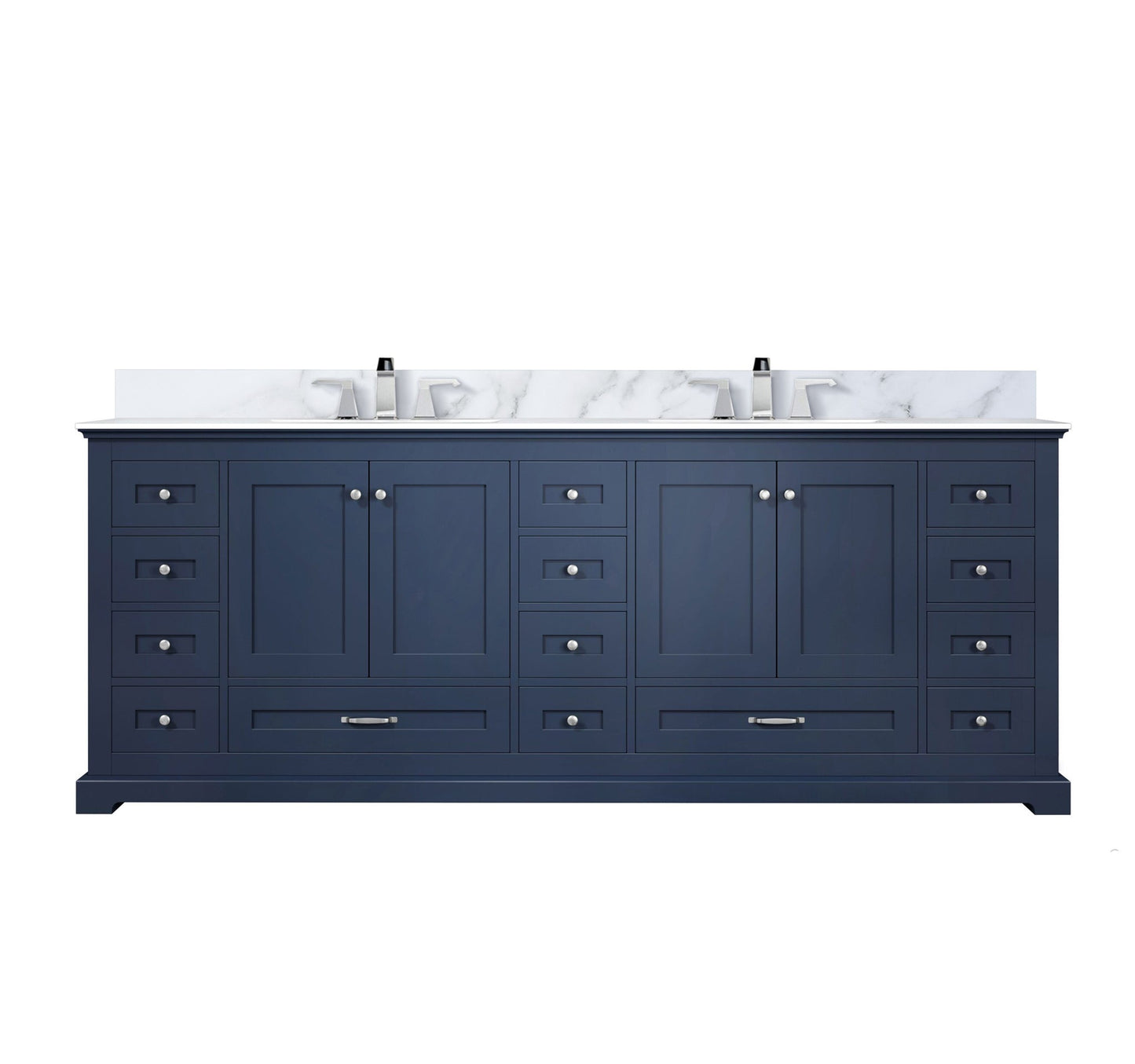 Dukes 84 in. W x 22 in. D Navy Blue Double Bath Vanity