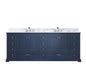 Dukes 84 in. W x 22 in. D Navy Blue Double Bath Vanity