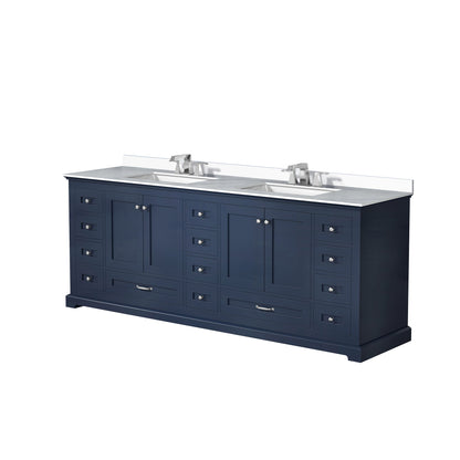 Dukes 84 in. W x 22 in. D Navy Blue Double Bath Vanity