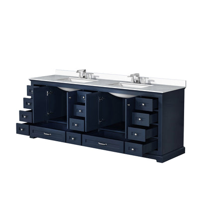 Dukes 84 in. W x 22 in. D Navy Blue Double Bath Vanity