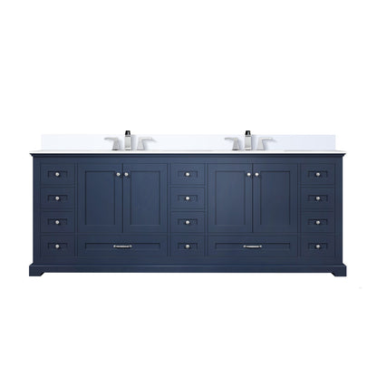 Dukes 84 in. W x 22 in. D Navy Blue Double Bath Vanity