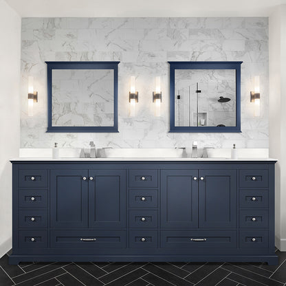 Dukes 84 in. W x 22 in. D Navy Blue Double Bath Vanity
