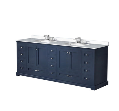 Dukes 84 in. W x 22 in. D Navy Blue Double Bath Vanity