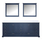 Dukes 84 in. W x 22 in. D Navy Blue Double Bath Vanity