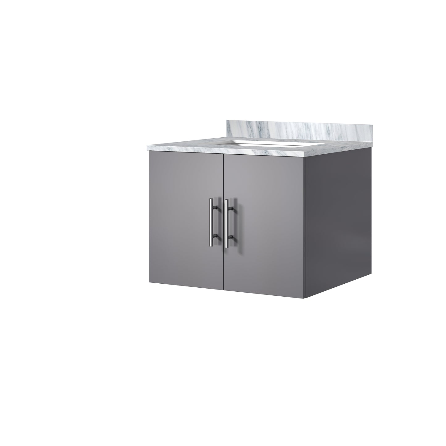Geneva 24 in. W x 22 in. D Dark Grey Bath Vanity