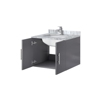 Geneva 24 in. W x 22 in. D Dark Grey Bath Vanity