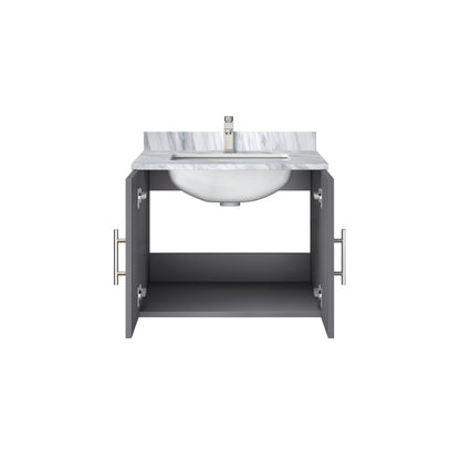 Geneva 24 in. W x 22 in. D Dark Grey Bath Vanity