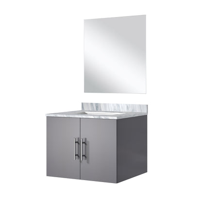 Geneva 24 in W x  in D Dark Grey Single Bath Vanity