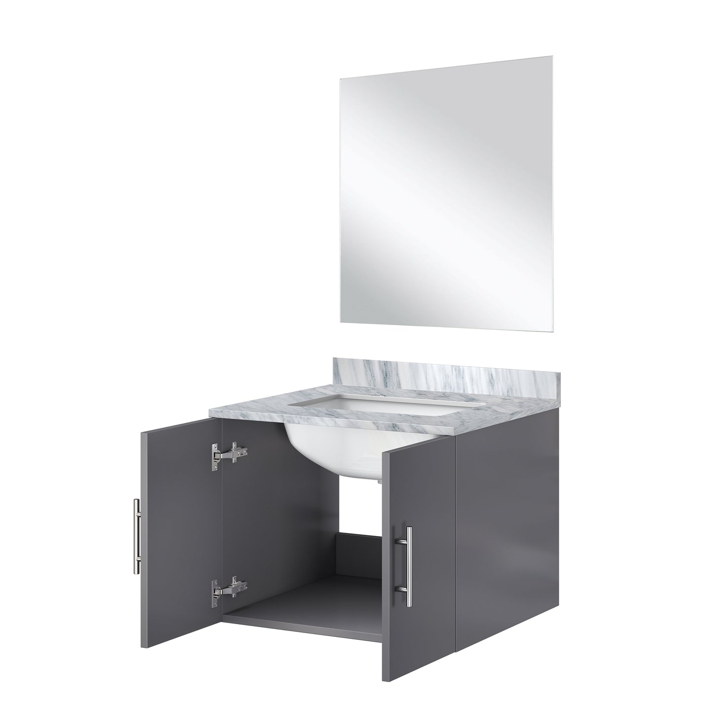 Geneva 24 in W x  in D Dark Grey Single Bath Vanity
