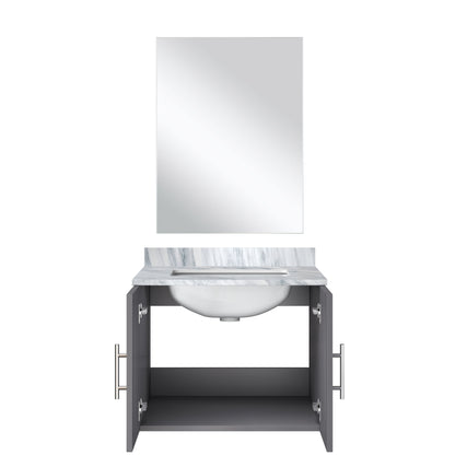 Geneva 24 in W x  in D Dark Grey Single Bath Vanity