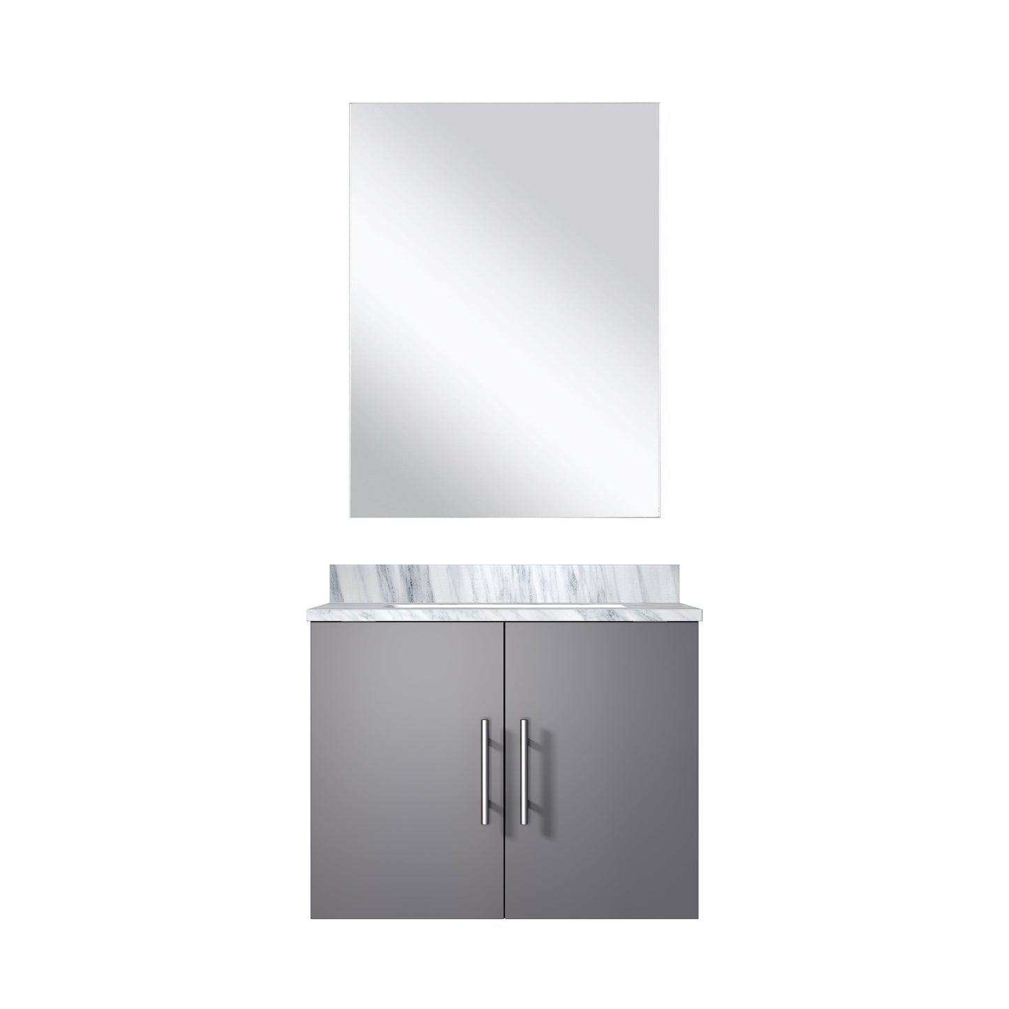 Geneva 24 in W x  in D Dark Grey Single Bath Vanity