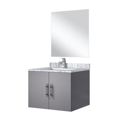 Geneva 24 in W x  in D Dark Grey Single Bath Vanity