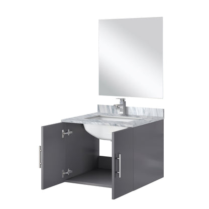 Geneva 24 in W x  in D Dark Grey Single Bath Vanity
