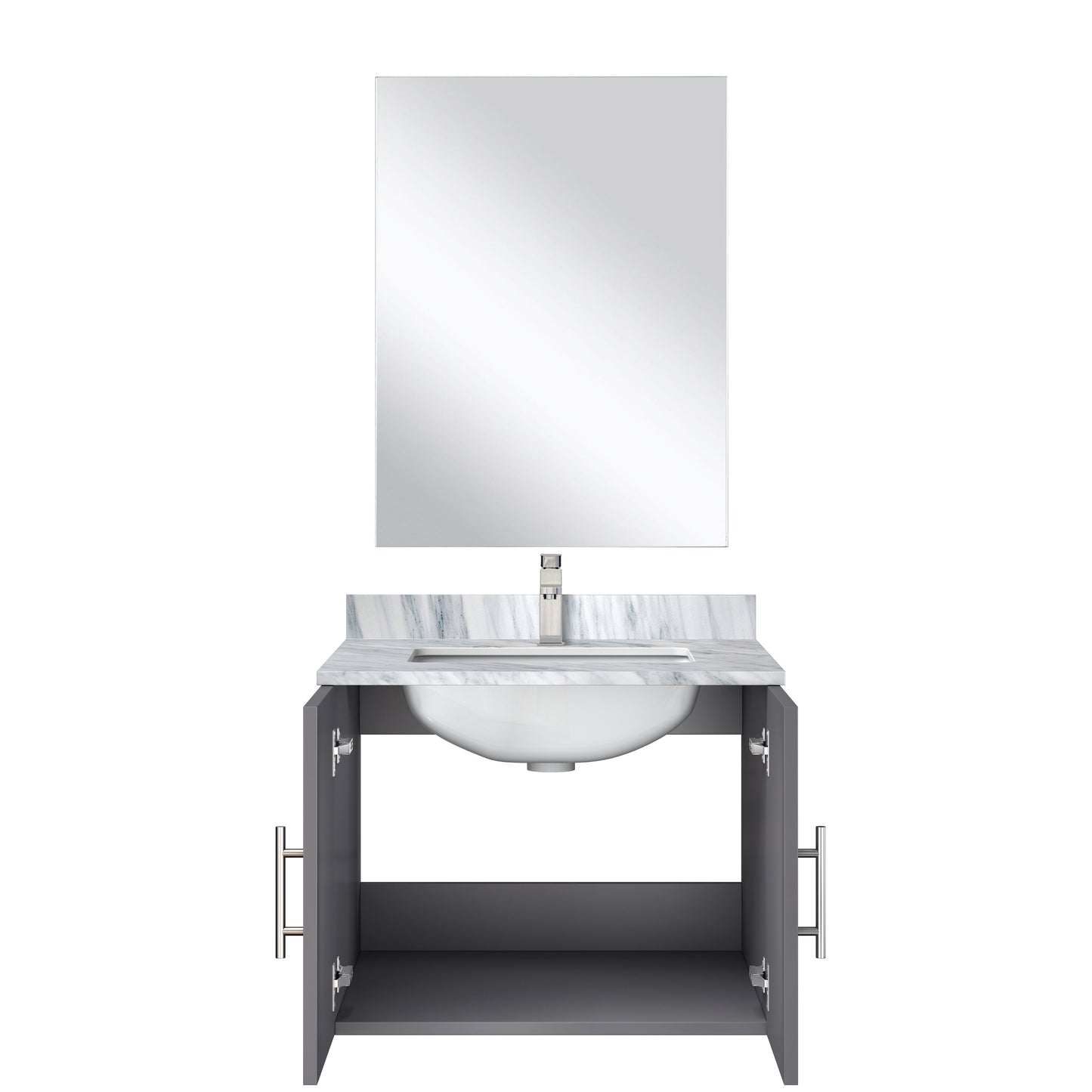 Geneva 24 in W x  in D Dark Grey Single Bath Vanity