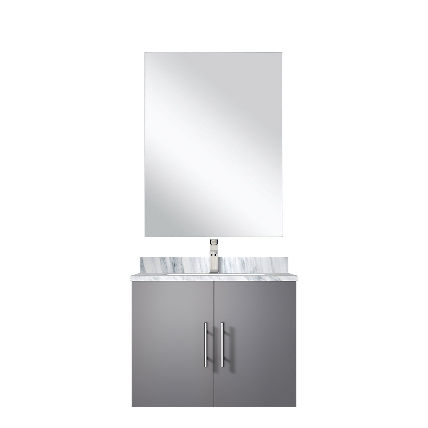 Geneva 24 in W x  in D Dark Grey Single Bath Vanity