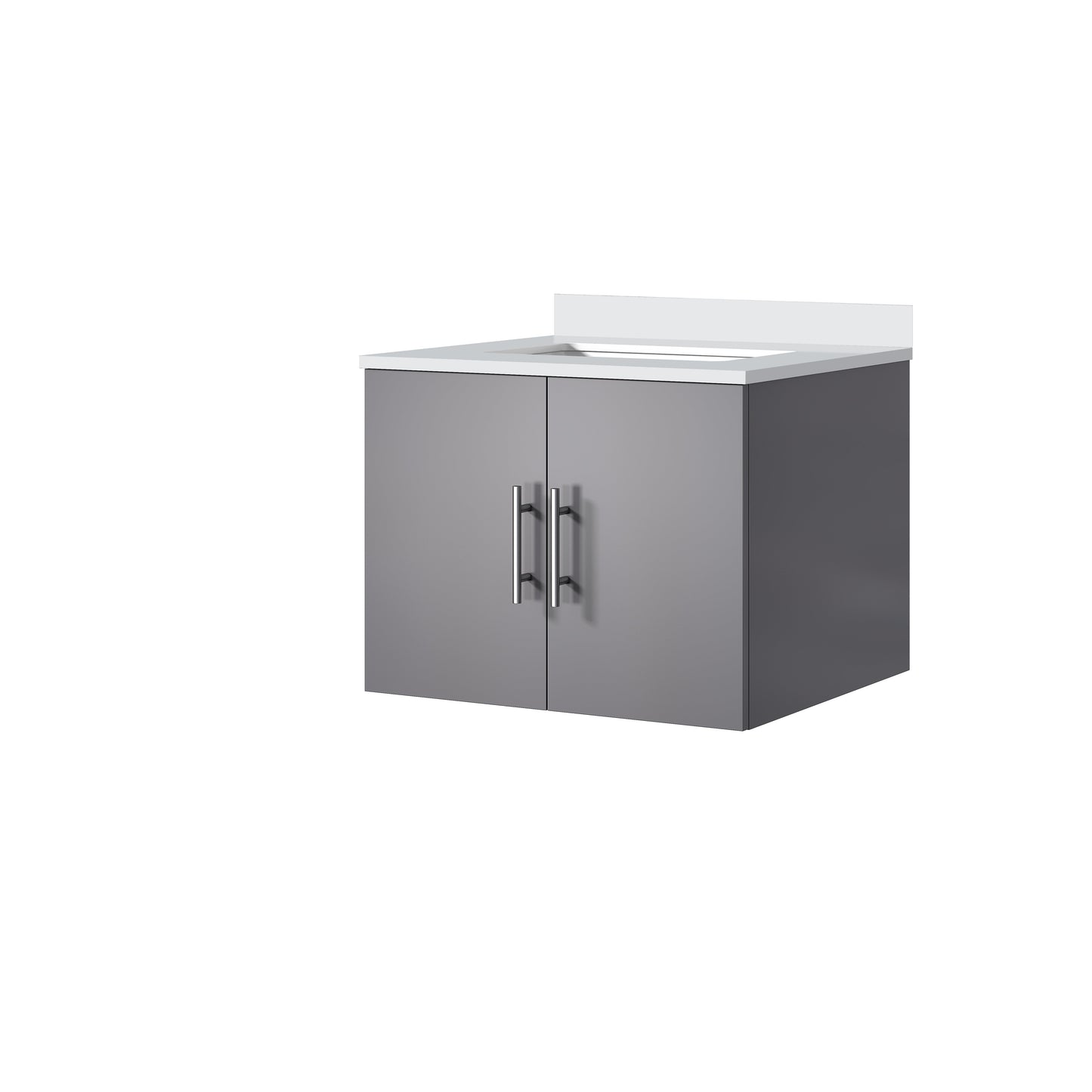 Geneva 24 in. W x 22 in. D Dark Grey Bath Vanity