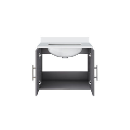 Geneva 24 in. W x 22 in. D Dark Grey Bath Vanity