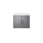 Geneva 24 in. W x 22 in. D Dark Grey Bath Vanity