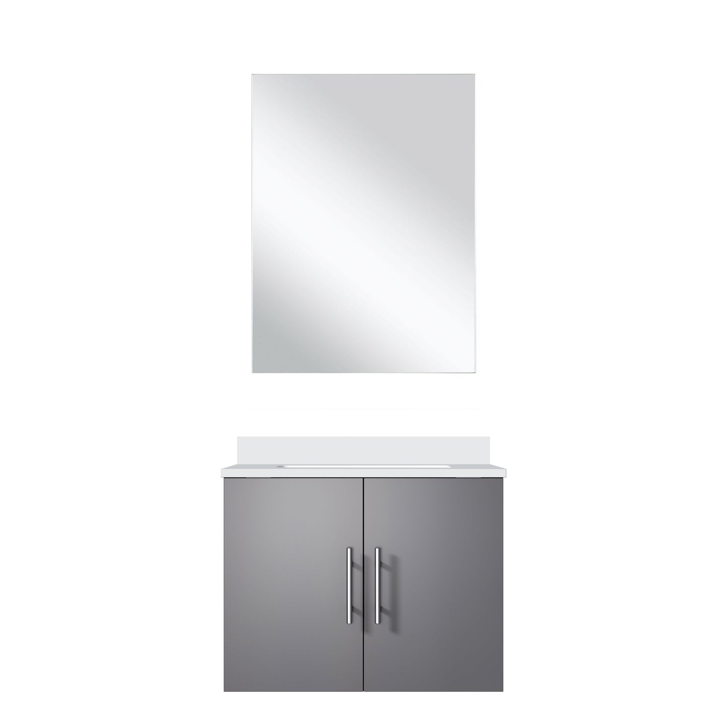 Geneva 24 in W x  in D Dark Grey Single Bath Vanity