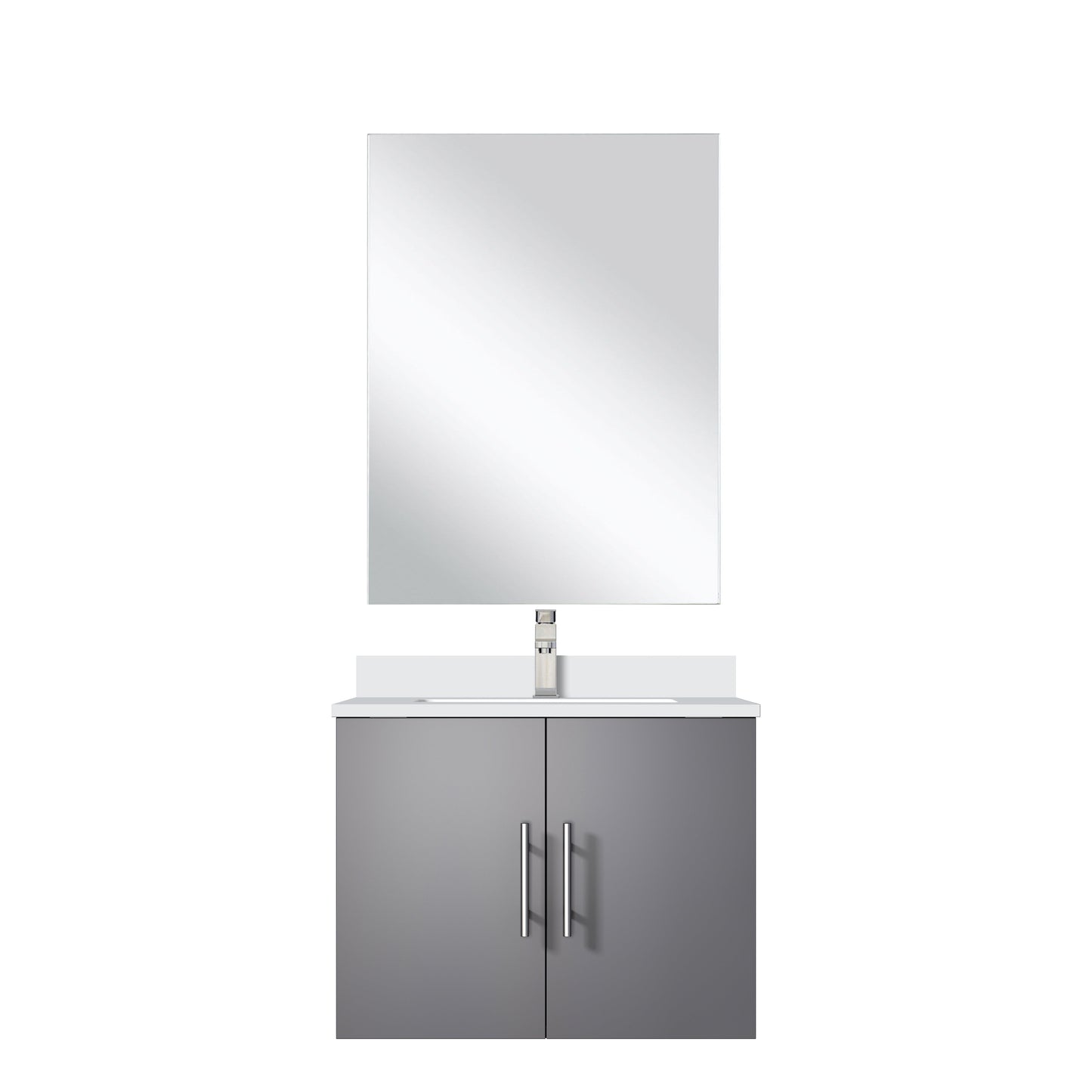 Geneva 24 in W x  in D Dark Grey Single Bath Vanity