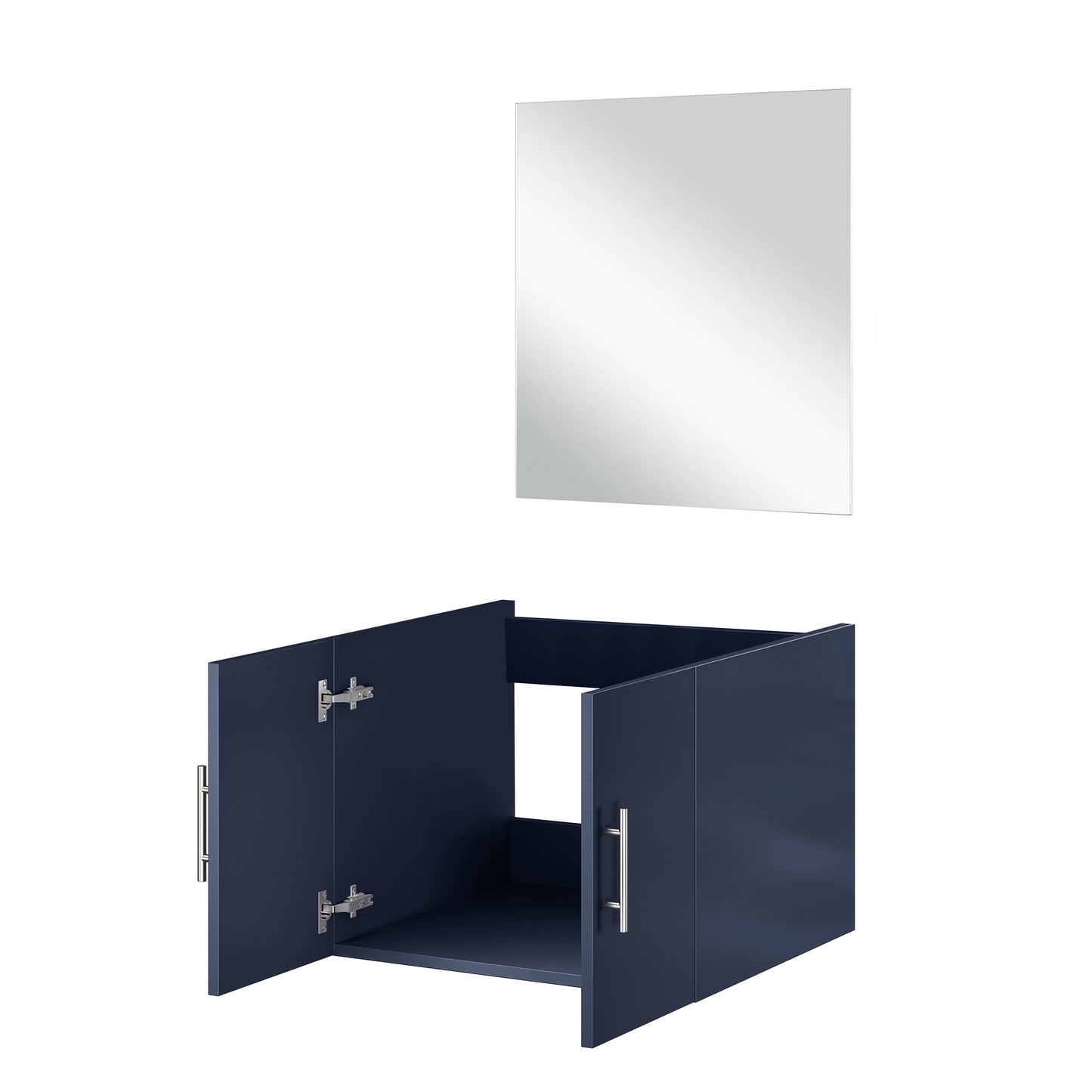 Geneva 24 in W x 22 in D Navy Blue Single Bath Vanity and 18 in Mirror