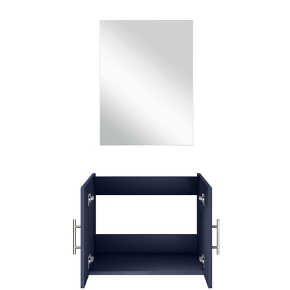 Geneva 24 in W x 22 in D Navy Blue Single Bath Vanity and 18 in Mirror