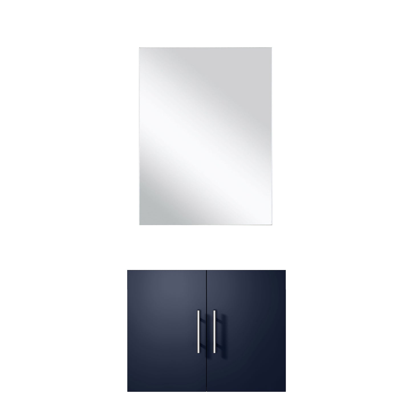 Geneva 24 in W x 22 in D Navy Blue Single Bath Vanity and 18 in Mirror