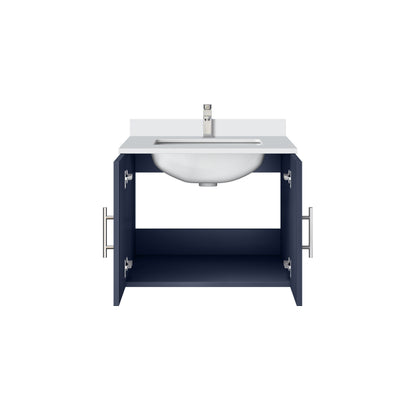 Geneva 24 in. W x 22 in. D Navy Blue Bath Vanity