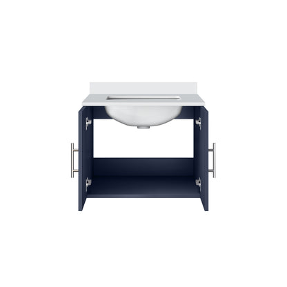 Geneva 24 in. W x 22 in. D Navy Blue Bath Vanity