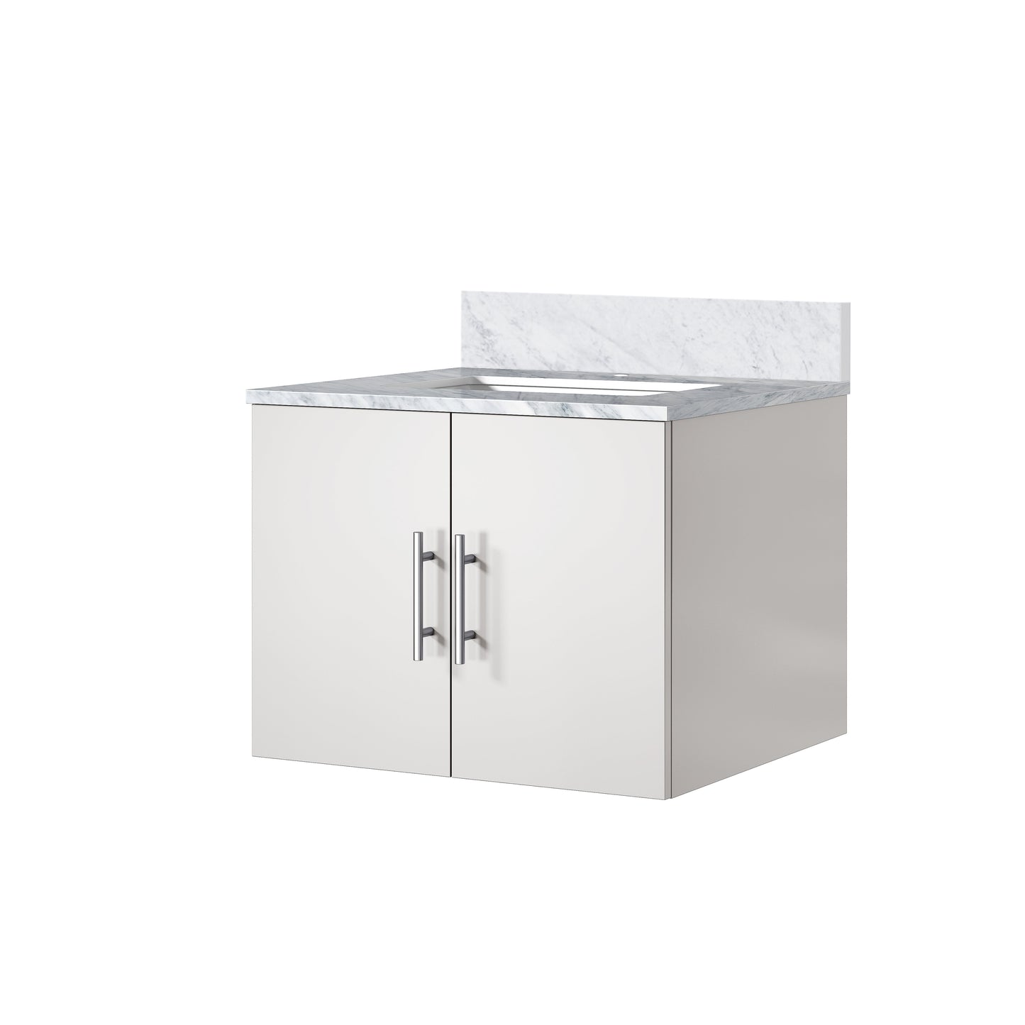 Geneva 24 in. W x 22 in. D Glossy White Bath Vanity