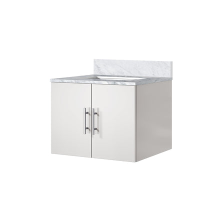 Geneva 24 in. W x 22 in. D Glossy White Bath Vanity