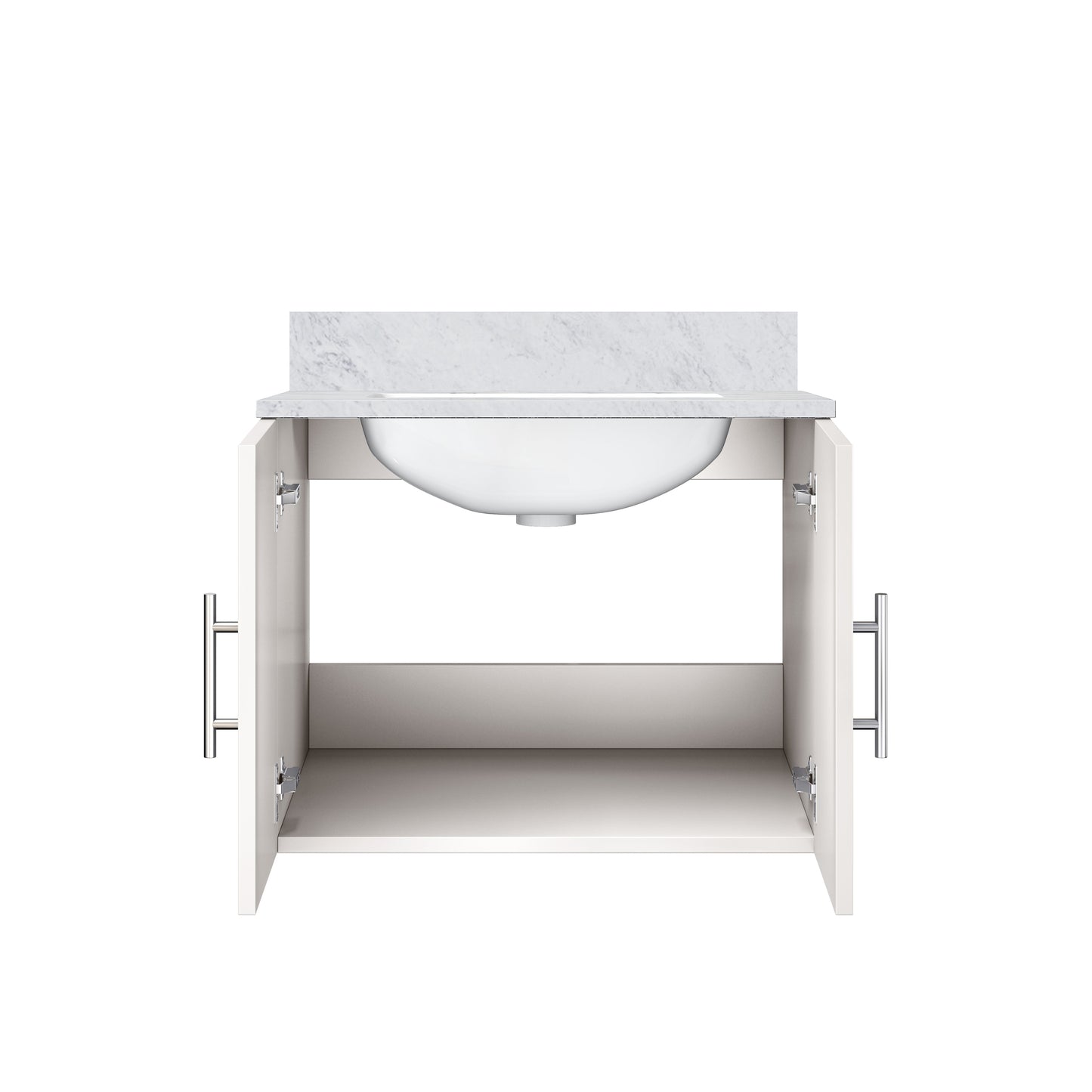 Geneva 24 in. W x 22 in. D Glossy White Bath Vanity