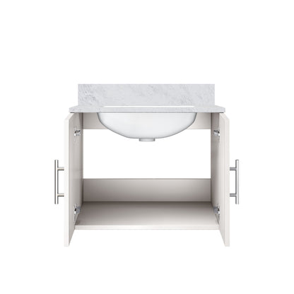 Geneva 24 in. W x 22 in. D Glossy White Bath Vanity