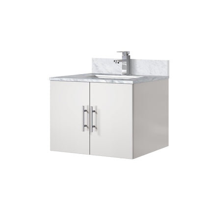 Geneva 24 in. W x 22 in. D Glossy White Bath Vanity