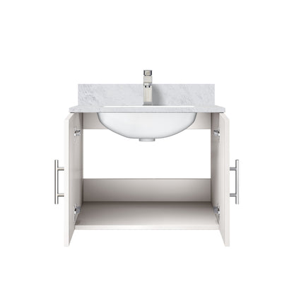 Geneva 24 in. W x 22 in. D Glossy White Bath Vanity