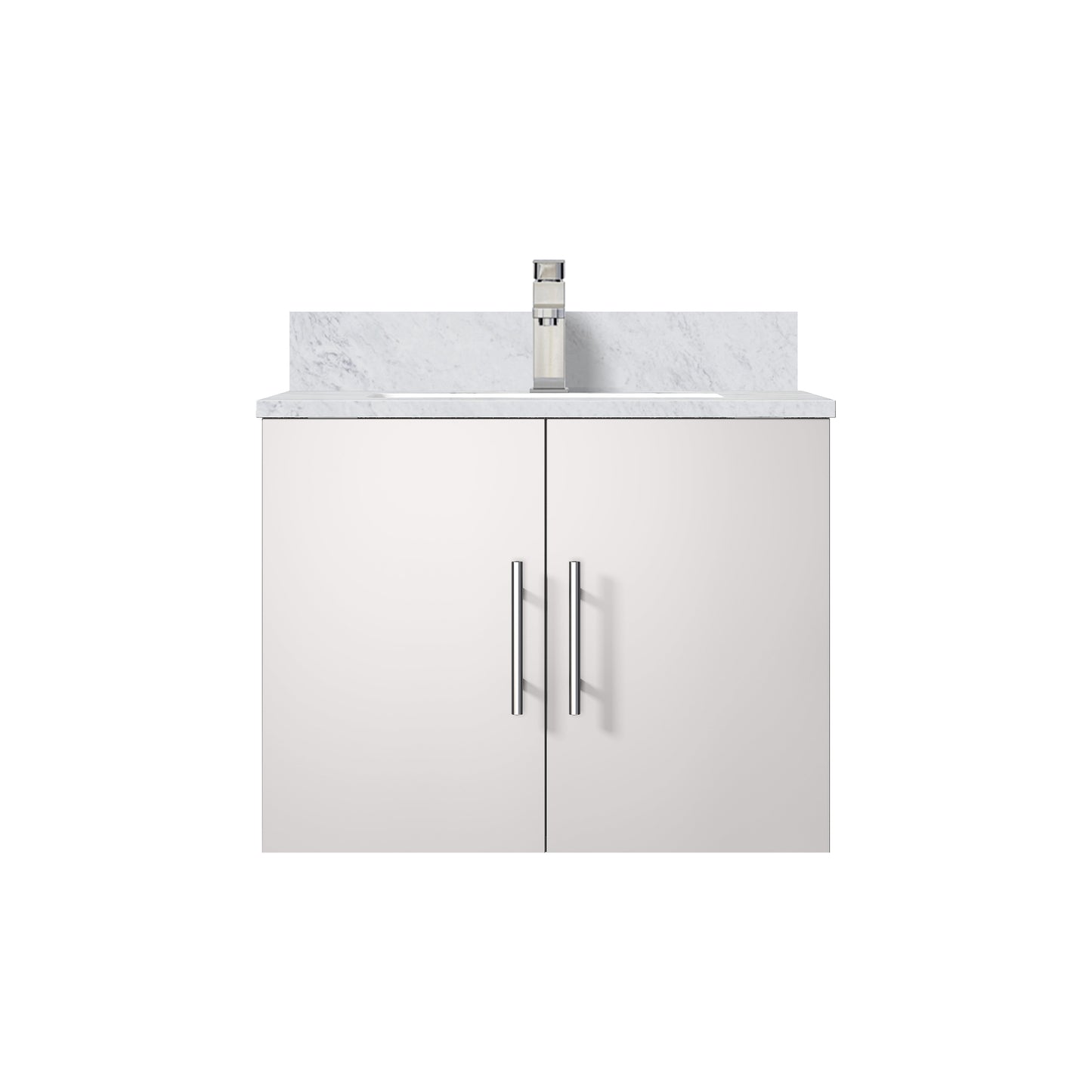 Geneva 24 in. W x 22 in. D Glossy White Bath Vanity